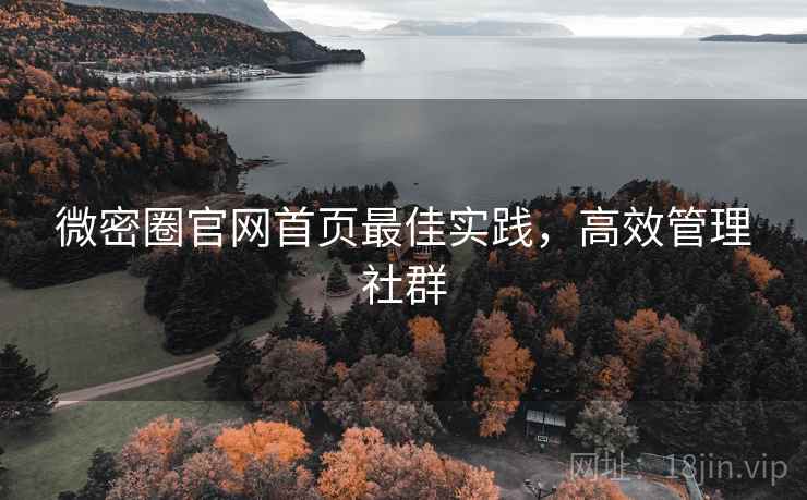 微密圈官网首页最佳实践，高效管理社群